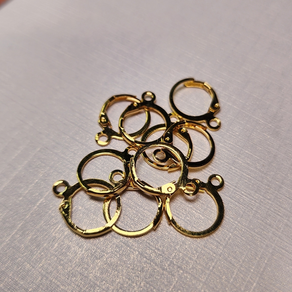 5 Pairs - Silver Or Gold Plated Leverback Earring Hooks - 10 Pieces Total